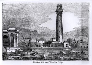 The Shot Mill, near Waterloo Bridge by English School